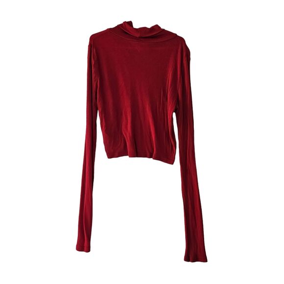 Gap Red Ribbed Long‎ Sleeve Turtle Neck Top Tee Girls Size 12 Years - Picture 6 of 6